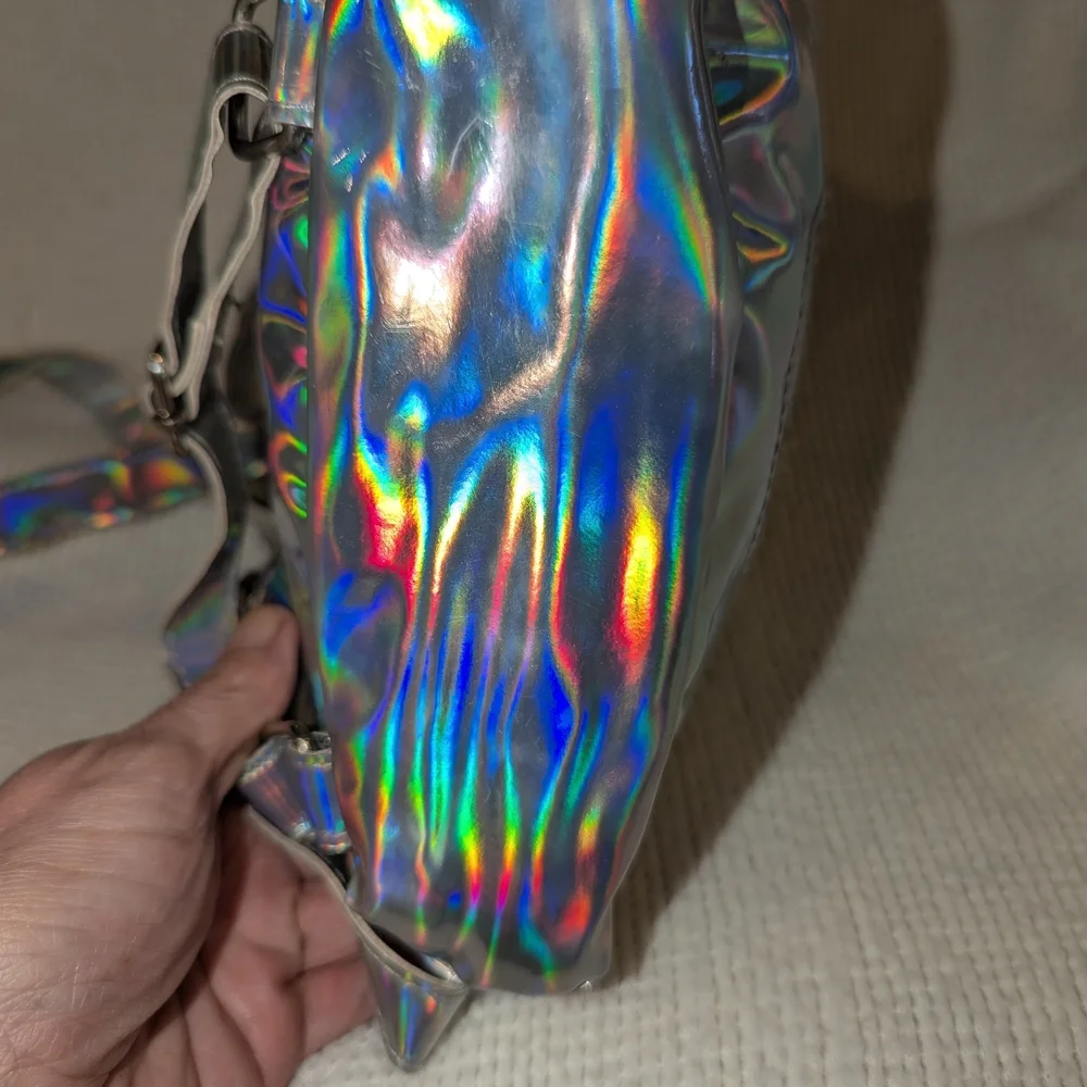 Disney Silver and‎ Purple Minnie Mouse Holographic Bag